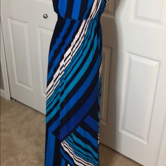 CHICOS Deep V Print Maxi Dress Chicos Size 2 - Picture 11 of 14